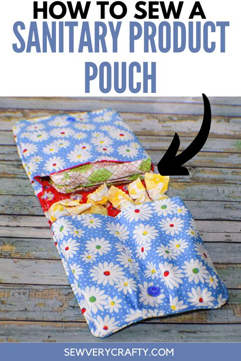 Learn to sew this simple sanitary product pouch to store your sanitary products in while you are travelining or in your handbag. This is a beginner sewing project with a free sewing tutorial to walk you step-by-step on how to make this sanitary product pouch. This is a truly functional sewing project that is fun to make so let's get started. Sanitary Pouch, Sanitary Towels, Sanitary Products, Diy Sewing Gifts, Household Sewing, Sewing To Sell, Sewing Machine Projects, Pouch Sewing, Beginner Sewing