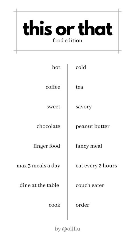 Bored Games Ideas, This Or That Questions Food, This Or That Food Questions, This Or That Food Edition, This Or That Food, Interaction Questions, This Or That, Hangout Ideas, Who Knows Me Best