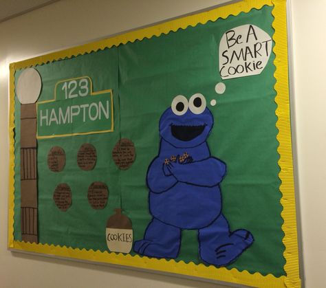 Sesame Street Bulletin Board Sesame Street Classroom Decorations, Sesame Street Bulletin Board, Sesame Street Classroom Theme Ideas, Sesame Street Bulletin Board Ideas, Sesame Street Classroom Theme, Sesame Street Ra Board, Sesame Street Classroom, Sesame Street Sign Template, Sesame Street Letter Of The Day Sign