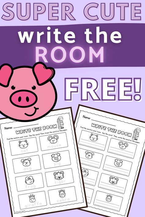 This Animal Write the Room Kindergarten Literacy Activity with Differentiation is here to engage your students, with extremely low prep for you! The Animal Write the Room Activity can be done in a number of ways! It can be done as a whole class activity. This is great for building classroom community! kindergarten literacy activities Kindergarten Literacy Activities, Write The Room Kindergarten, Community Kindergarten, Pre-k Writing, Literacy Circles, Preschool Letter Crafts, Room Kindergarten, Literacy Activities Kindergarten, Building Classroom Community