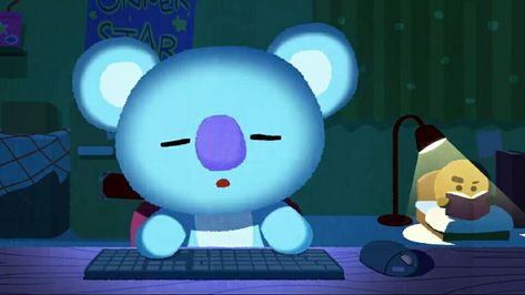 Blue Aesthetic Wallpaper Desktop, Bt21 Icon, Blue Laptop Wallpaper, Aesthetic Wallpaper Desktop, Blue Aesthetic Wallpaper, Blue Laptop, Cute Blue Wallpaper, Funny Phone, Funny Phone Wallpaper