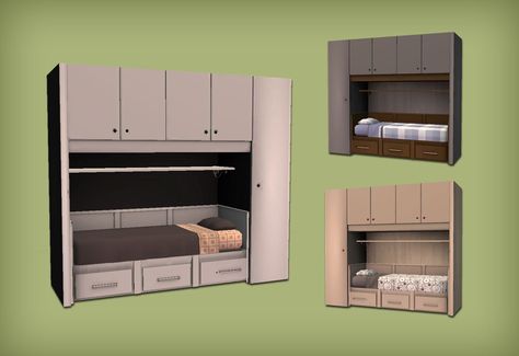 Llama CC Finds / #s2cc Small Space Bed, Sims 2 University, Space Bed, Beds For Small Spaces, The Sims 2, Sims 1, Modern Shower, Shower Stall, Teen Room