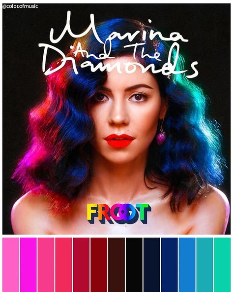 Color Of Music on Instagram: “Marina - FROOT (2015) Artwork by Charlotte Rutherford” Electra Heart, Gossip Girl Fashion Blair, Warner Music Group, Marina And The Diamonds, Robert Plant, Song Time, Blues Music, White Vinyl, Studio Album