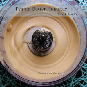 Peanut Butter Hummus | Wonderfully Made and Dearly Loved Peanut Butter Hummus, Trim Healthy Mama Meal Plan, Spicy Hummus Recipe, Peanut Butter Healthy, Healthy Hummus Recipe, Trim Healthy Mama Recipe, Thm Snacks, Easy Hummus Recipe, Sweet Potato Hummus