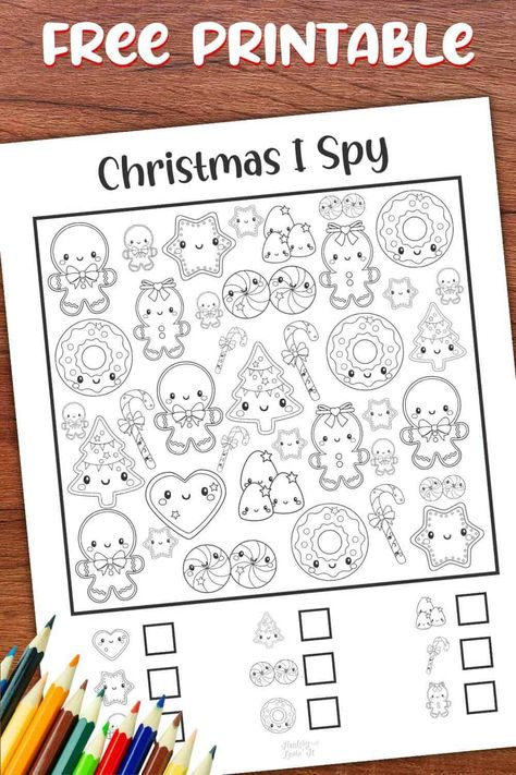 These free I spy printables for kids have a cute Christmas gingerbread theme. They are easy enough for preschool or kindergarten. This seek and find activity would be great for a Christmas party! Your kids can color the activity sheets as well! prek activities Christmas, kindergarten activities, Christmas party Kindergarten Activities Christmas, Free I Spy Printables, Christmas Kindergarten Activities, Christmas I Spy, Candy Cane Coloring Page, Prek Activities, Snowman Coloring Pages, Gingerbread Theme, Penguin Coloring Pages