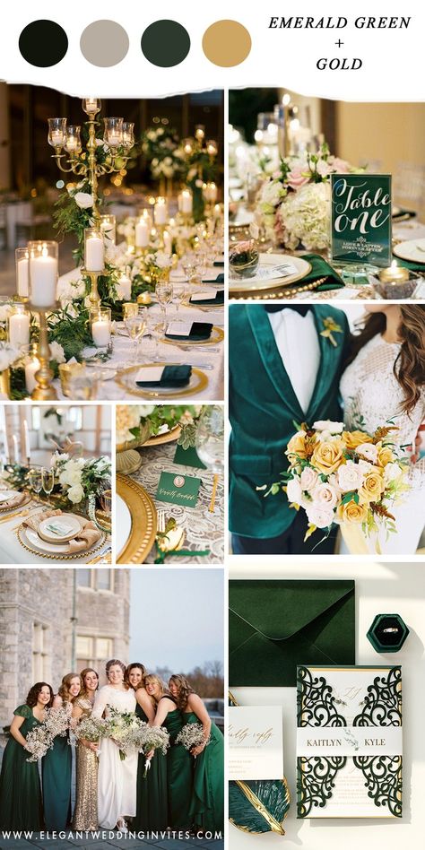 Gold Beach Wedding, Emerald Wedding Colors, Emerald Green Wedding Theme, Velvet Wedding Invitations, Green Gold Weddings, Emerald Green Wedding, Wedding Color Palettes, Wedding Balloon Decorations, Green Themed Wedding