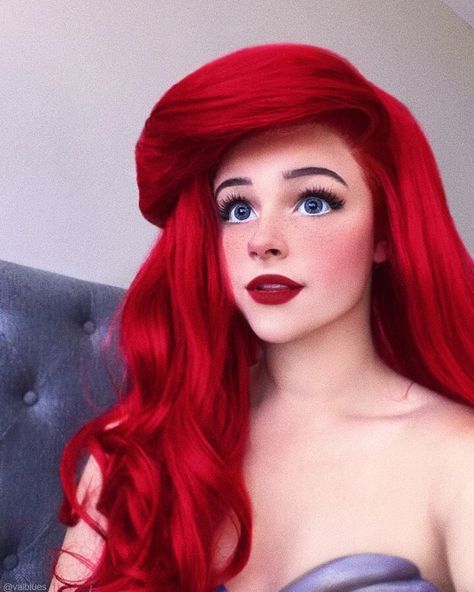 Terrifying Halloween Costumes, Ariel Halloween, Little Mermaid Makeup, Ariel Halloween Costume, Ariel Makeup, Disney Princess Makeup, Ariel Costumes, Ariel Cosplay, Mermaid Cosplay