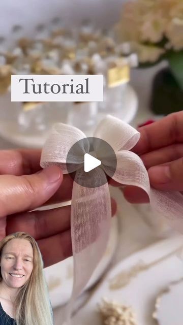 Gift Wrap Ribbon Tutorial, Tie Bow Tutorial, How To Fold A Bow With Ribbon, Ribbon Tying Tutorial Gift Wrapping, How To Tie A Pretty Bow, How To Tie A Ribbon On A Gift, Tie Ribbon On Gift, How To Make A Simple Bow With Ribbon, How To Tie Ribbon Bow