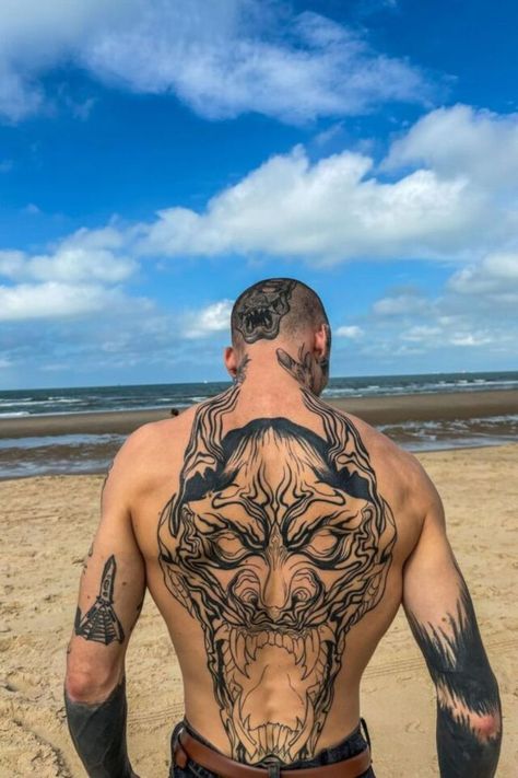 "Explore bold tattoo ideas with these Back Tattoos For Men that make a powerful statement. Perfect for those looking to add strength and style to their back." Edgy Back Tattoos, Mens Back Tattoo, Back Tattoos For Men, Back Tattoos For Guys Upper, Bold Tattoo, Love Being Single, Understanding Women, Red Spider Lily, Guy Talk