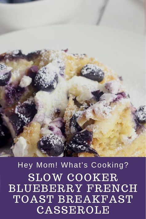 Over Night Crockpot Breakfast, Crockpot Breakfast Recipes Overnight Christmas Morning, Sunday Brunch Ideas, Blueberry Breakfast Casserole, Breakfast Crockpot, Breakfast Casserole French Toast, Crockpot French Toast, Bake Ideas, Blueberry French Toast Casserole