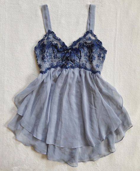 Slip Top, Dream Style, Blue Embroidery, Dream Clothes, Fashion Killa, Dusty Blue, All The Way, Teen Fashion, Diy Clothes