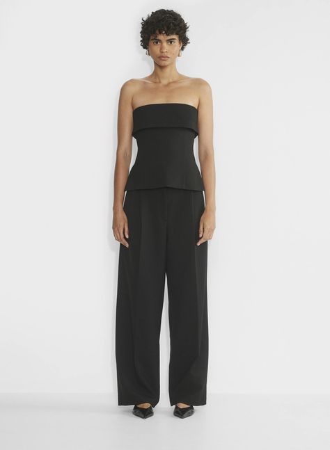 Aritzia Element Tube Top, Ribbed Tube Top, Sweatpants Fit, Black Tube Top, Winter Fits, Water Supply, Dress Pant, Princess Seam, Denim Shirt