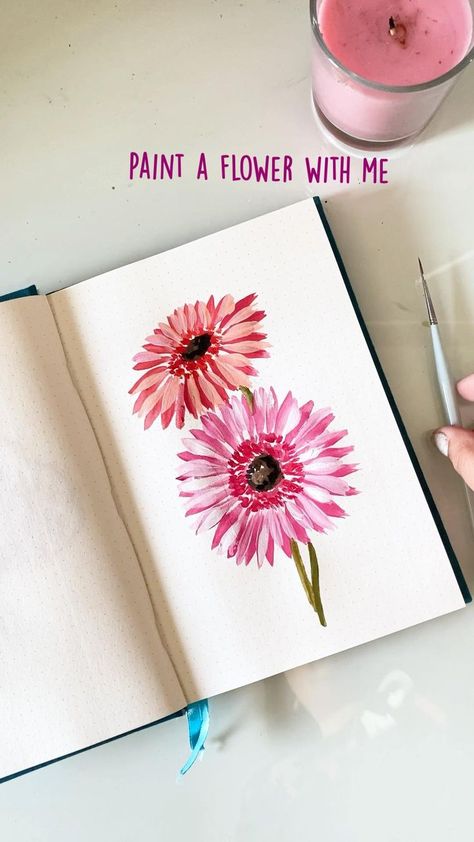 Pin on Paint with me Paint A Flower, Paint With Me, Watercolor Flowers Tutorial, Diy Watercolor Painting, Pastel Palette, Painting Art Lesson, Watercolor Flower Art, Art Painting Gallery, Diy Watercolor