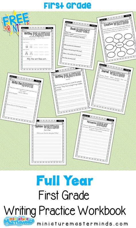 First Grade ⋆ Miniature Masterminds 1st Grade Curriculum, First Grade Writing Prompts, Books For First Graders, Homeschooling First Grade, First Grade Books, First Grade Curriculum, Book Miniature, Writing Curriculum, 1st Grade Writing