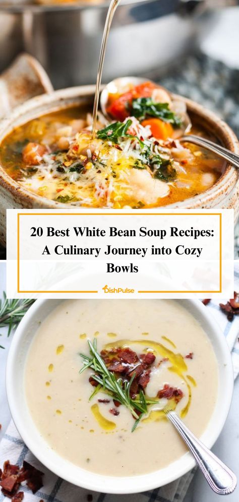 Embark on a culinary journey into cozy bowls with the 20 Best White Bean Soup Recipes! From hearty classics to exotic blends, warm up your soul with each comforting spoonful. 🍲✨ 


#DishPulse #WhiteBeanWonder #SoupSeason #RecipeInspiration #ComfortFood #FoodieFaves #HomeCooking Breakfast Soups, Pot Roast Stew, Cozy Bowls, Truffle Oil Recipes, Pot Roasts, Rustic Potatoes, White Bean Soup Recipes, Cheese Burger Soup Recipes, Peanut Butter Balls Recipe