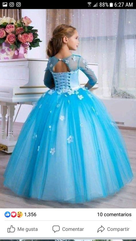 Flower Girl Dresses Teal, Dresses With Buttons, Tulle Applique, Trendy Party Dresses, Girls Ball Gown, Wedding Dresses For Kids, Dress Wedding Party, Princess Flower Girl Dresses