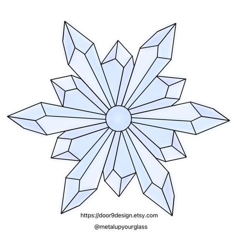 Snowflake Stained Glass Patterns, Stained Glass Snowflakes, Christmas Suncatchers, Stained Glass Crystal, Glass Snowflakes, Stained Glass Patterns Free, Crystal Pattern, Stained Glass Christmas, Glass Work