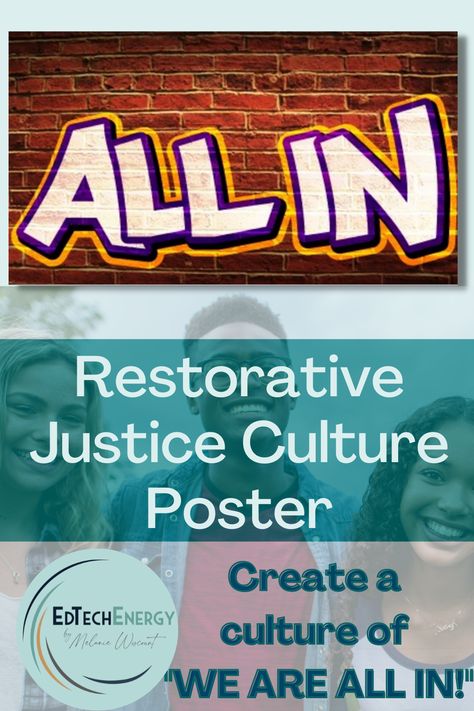 This 36 x 20-inch restorative justice culture poster is posted in our classrooms as well as in our school halls to build student body community and unity in our restorative justice school culture. It's a great reminder of the supportive culture we aim to build and develop in our classrooms. ☮ High School Teacher Classroom, Active Reading Strategies, Culture Poster, Education Posters, Formative And Summative Assessment, Ap Exams, Summative Assessment, Restorative Justice, School Culture