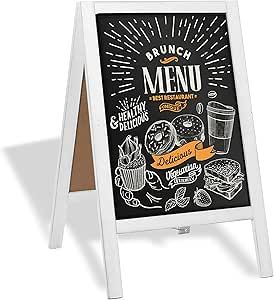 Sandwich Board Sign, Papan Tulis Kapur, Cafe Chalkboard, Sandwich Board Signs, A Frame Sign, Menu Display, Backyard Graduation Party, Outdoor Graduation Parties, Outdoor Graduation