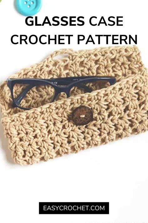 Crochet Glasses Case, Glasses Case Pattern, Crochet Eyeglass Cases, Crochet Glasses, Crochet Phone Cases, Yarn Ideas, Crochet Mobile, Crochet Case, Crochet Eyes