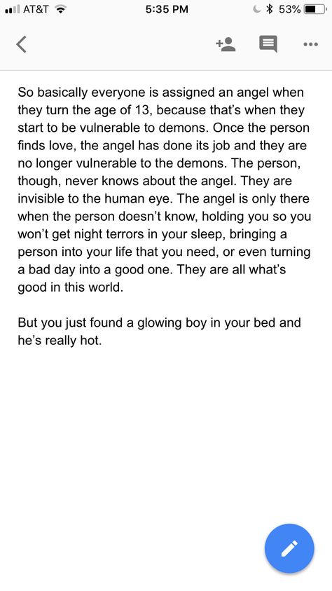 Angel prompt   Do you love writing Fanfiction or want to learn how? Check out our sortable recommended reading lists & submit your own Fanfiction - https://fanfictionrecommendations.com/fandoms Angelic Demon Demonic Angel, Angel And Demon Writing Prompts, Angel Story Ideas, Hot Writing Prompts, Gay Writing Prompts, Angel Writing Prompts, Demon Prompts, Protective Prompts, Angel Prompts