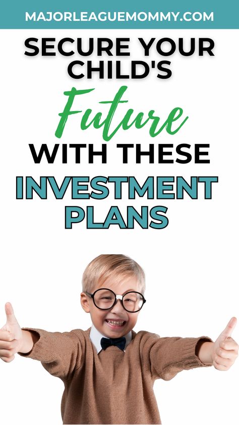 Investing in your child's future is important, but where do you start? Check out these 7 best investment plans for kids to start saving for their future. From stocks that can develop and have dividend payments to custodial accounts, these plans will help you secure your child's financial future. Child Savings Plan, Kids Savings Plan, Savings Account For Kids, Savings For Kids, Education Savings Plan, Kids Saving Money, Best Savings Account, Money Strategy, Trust Fund