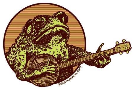 Banjo Frog, Frog Playing Guitar, Jeff Allen, Frog Tattoo, Legacy Projects, Frog Tattoos, Banjo, Playing Guitar, Tattoos And Piercings