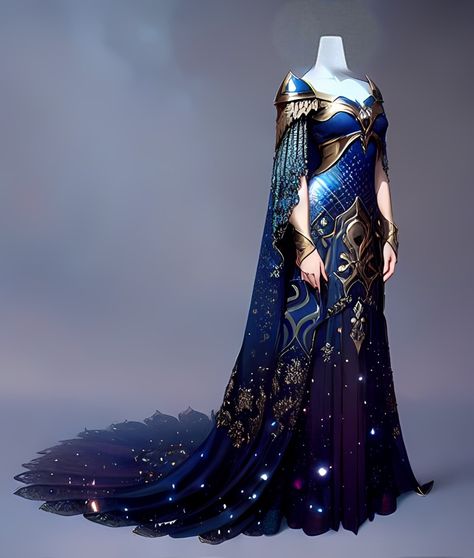 Royal Dresses Queens, Royal Dresses Queens Fantasy, Fantasy Dress Queens, Blue Fantasy Dress, Best Winter Outfits, Art Outfits, Fantasy Dresses, Royal Dresses, Fantasy Gowns