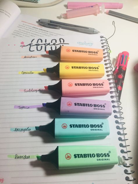 Color Code For Studying, Color Code Study Notes, Highlighter Color Coding Notes, Annotating Books Color Code, Color Coding Notes, Studyblr Notes, Middle School Hacks, Nursing School Survival, Bullet Journal Notes