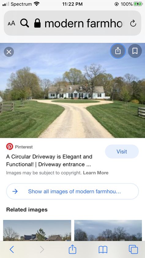 House With Round Driveway, Farmhouse Circle Driveway, Turning Circle Driveway, Circle Driveway Ideas, Circle Driveway, Circle Drive, Driveway Entrance, Circular Driveway, Mobile Home