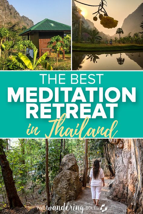 Best Meditation Retreat in Thailand: Time to relax your mind and body in the most peaceful location in Thailand. Come meet the friendliest monks and stay in a simple kuti. Start your mindfulness journey here. #Thailand #meditation #mindfulness #retreat Thailand Retreat, Beginner Meditation, Monk Meditation, Mindfulness Retreat, Tips To Stay Healthy, Thai Islands, Thailand Travel Tips, Spiritual Retreat, Meditation Retreat