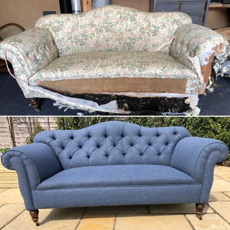 Reupholster Couch, Painting Upholstered Furniture, Sofa Reupholstered, Couch Makeover, Wool Upholstery, Diy Furniture Upholstery, Sofas Vintage, Sofa Couch Design, Sofa Makeover