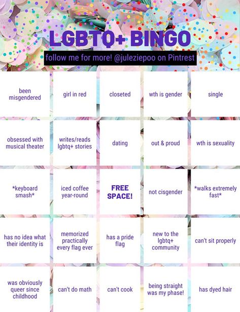 Lgbtq Bingo, Bingo Pictures, Bingo Sheets, Lgbt Humor, Bingo Template, Lgbtq Funny, Bingo Board, Story Games, Dirty Mind