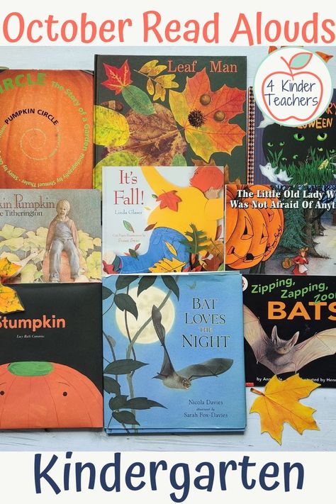 With so many October storytime themes, this spooktacular month is full of awesome October read alouds for kindergarten! We have added our favorite fall picture books, pumpkin read alouds, books about bats... These October stories are worth adding to your arsenal of October books for kindergarten! Read Alouds For Kindergarten, October Read Alouds, Fall Picture Books, Read Alouds Kindergarten, Halloween Read Alouds, Halloween Kindergarten Activities, Halloween Picture Books, Books For Kindergarten, October Pictures