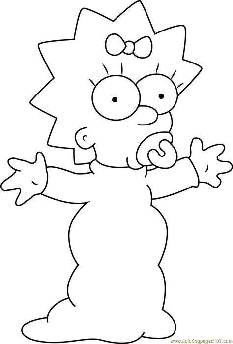 Margaret Evelyn Maggie Simpson Dibujos Aesthetic, Simpsons Drawings, Maggie Simpson, Coloring Pages Inspirational, Kids Coloring Pages, Simpsons Art, Cute Canvas Paintings, Moon Drawing, Canvas Painting Designs