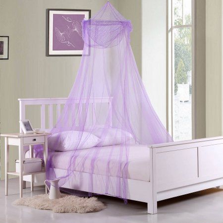 Raisinette Kids' Collapsible Hoop Sheer Bed Canopy, Purple Sheer Bed Canopy, Kids Bed Tent, Kid Room Decor For Boys, Kids Bed Canopy, Canopy Bed Diy, Canopy Bed Curtains, Teen Girl Room Decor, Teen Girl Room, Kids Bed