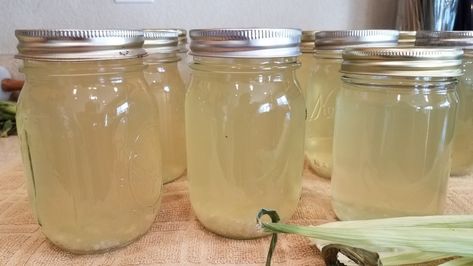 Corn Broth Recipe, Corn Broth, Corn Stock, Canning Corn, Corn Silk, How To Make Corn, Corn Husks, Preserving Recipes, Vegetable Quinoa