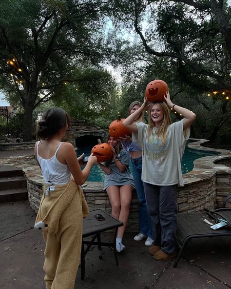 Carving Pumpkins With Friends, Fall Halloween, Pumpkin Carving, Pumpkins, Carving, Halloween