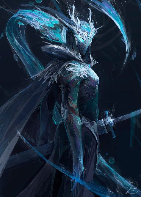 Water Knight, Ice Mage, Battle Mage, Water Temple, Fantasy Places, Fantasy Monster, Egyptian Gods, High Fantasy, Character Designs