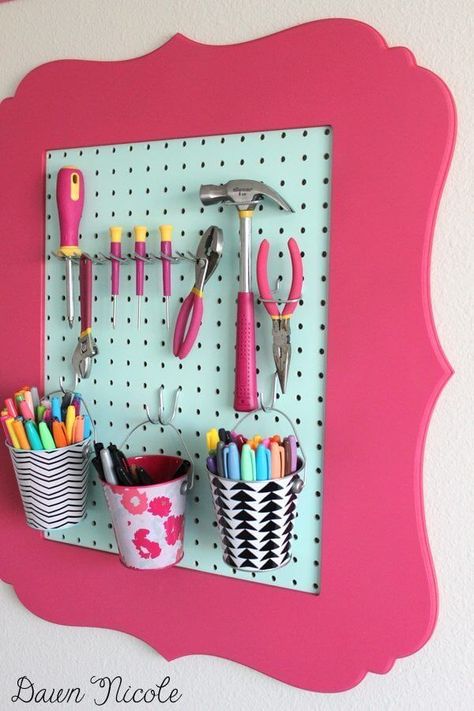 More Framed Pegboard Organizer Ideas