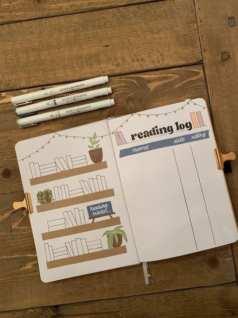 Reading Log Bullet Journal, Bullet Journal Reading Log, Journal Reading Log, Tracker Bullet Journal, Reading Tracker, Reading Log, Bullet Journal Design Ideas, Reading Journal, Journal Design