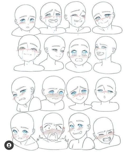 Facial Expressions Drawing, Drawing Face Expressions, Drawing Cartoon Faces, Drawing Tutorial Face, 얼굴 그리기, Art Tools Drawing, Art Manga, Drawing Expressions, Concept Art Drawing