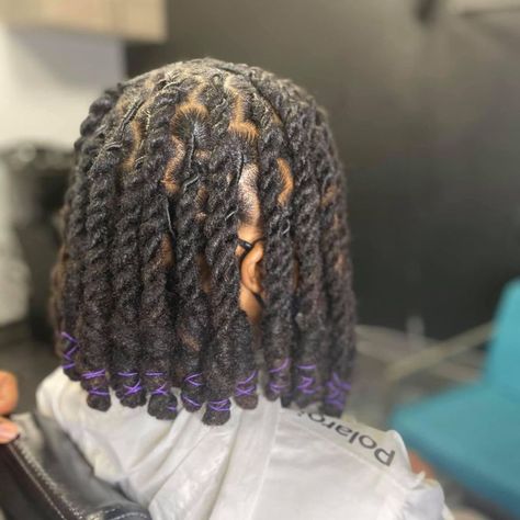 Loc Pigtails, Loc Maintenance Tips, Loc Knot Bob, Bobs For Black Women, Dreads Black Women, Loc Bob, Loc Maintenance, Dreads Styles For Women, Dread Styles