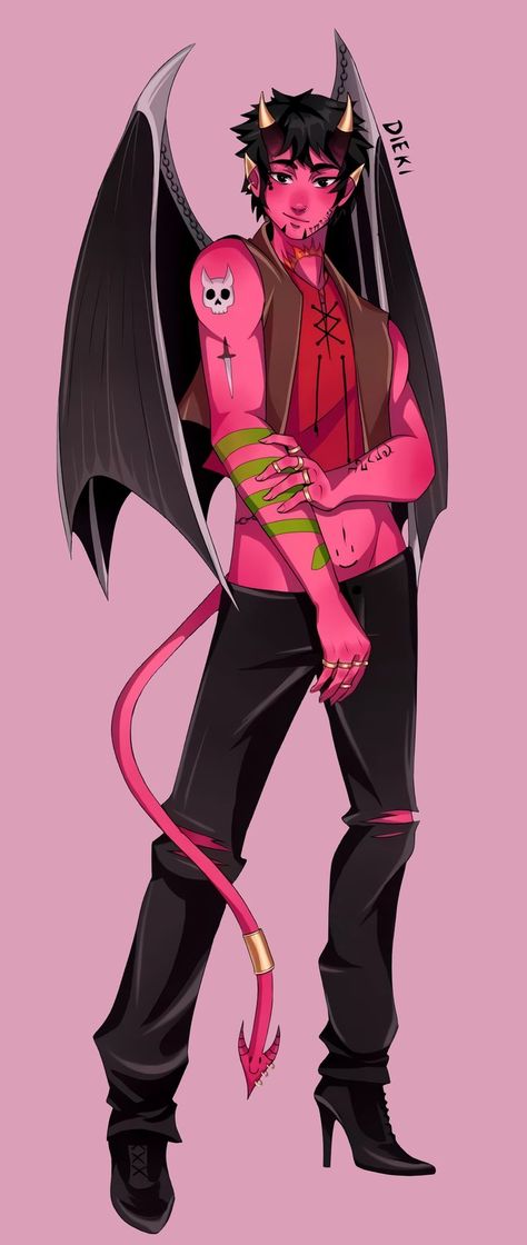 Pink Tiefling Male, Winged Tiefling, Pink Tiefling, Tiefling Male, Dnd Tiefling, Dnd Bard, Tiefling Bard, Dungeons And Dragons Characters, Fantasy Setting