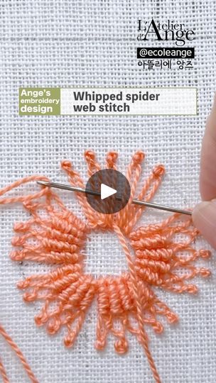 Spider Stitch Embroidery Designs, Spider Stitch Embroidery, Spider Web Stitch, Spider Stitch, S Embroidery, Simple Hand Embroidery Patterns, Drawn Thread, Hand Embroidery Tutorial, Embroidery Tutorial