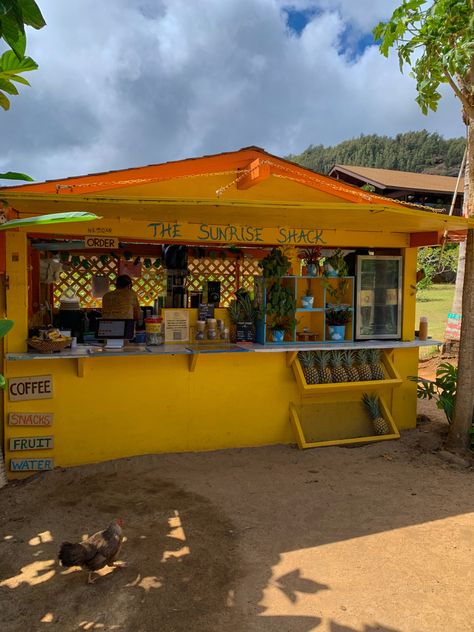 Sunrise Shack, Hawaii • acai bowls • smoothie bowls • sunrise shack • hawaii Sunrise Shack Aesthetic, Hawaii Fruit Stand, Acai Bowl Aesthetic Beach, Acai Bowl Shop, Acai Bowls Hawaii, Smoothie Shack, Hawaii Snacks, Hawaii Restaurant, Sunrise Shack