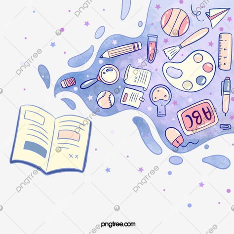 book,information,education,calculator,glasses,paper,ruler,light bulb,pigment board,magnifier,pen,lovely,cartoon,magnifying glass Purple Spring Flowers, Education Clipart, Sun Background, Purple Books, Bullet Journal Cover Ideas, Easy Doodle, Spring Books, Abstract Cloud, Presentation Backgrounds