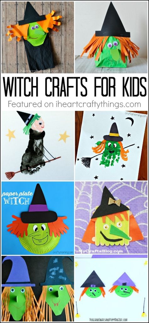 Halloween Witch Crafts, Witch Crafts For Kids, Halloween Crafting, Witch Crafts, Halloween Preschool, Easy Halloween Crafts, Witch Hats, Halloween Crafts For Kids