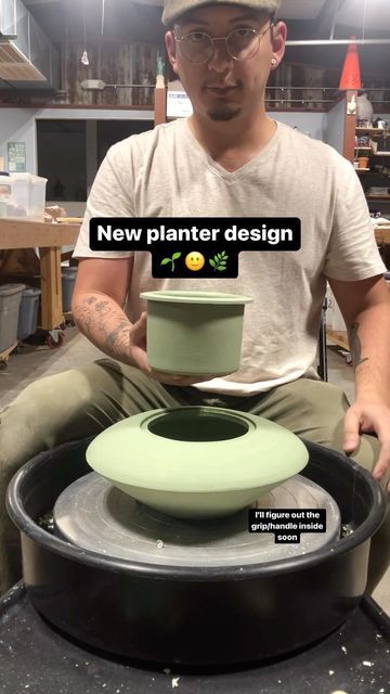 Juan Barroso on Instagram: "New planter idea for my plants 🌿😁🌱 Needs a few adjustments and an easier way to lift it once I put a plant inside. #ceramic #planter #slipcast #porcelain #ceramicplanter #pottery #plants #planters #potsandplants" Pottery Videos, Planter Design, Garden Pottery, Pottery Planters, Ceramic Studio, Contemporary Ceramics, Plant Needs, Ceramic Planters, Ceramic Artists