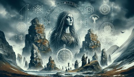 Mother Of Monsters, Norse Pantheon, Greek Deities, Nemean Lion, Nordic Runes, Norse Goddess, Magic Symbols, Elder Futhark, The Titanic